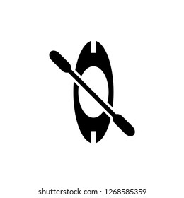 Rafting Icon. Canoe Equipment Vector Illustration Logo Template.