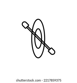 Rafting icon outline style design. Rafting vector illustration. isolated on white background.