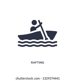 rafting icon. Simple element illustration from camping concept. rafting editable symbol design on white background. Can be use for web and mobile.