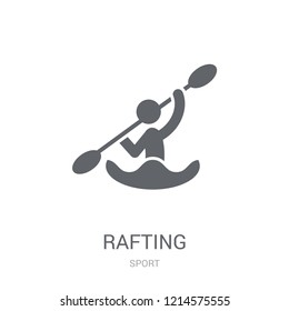 Rafting icon. Trendy Rafting logo concept on white background from Sport collection. Suitable for use on web apps, mobile apps and print media.