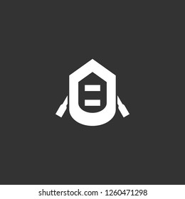 rafting icon vector. rafting sign on black background. rafting icon for web and app