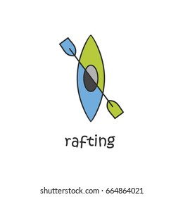 Rafting icon.Template for logo design