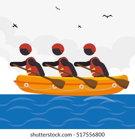 rafting kayaking team  design