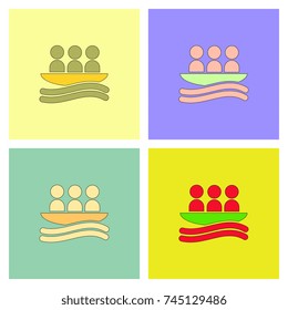 rafting kayaking team design set