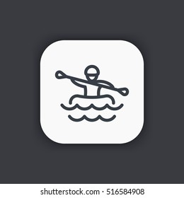 Rafting line icon
