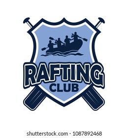 rafting logo with text space for your slogan / tag line, vector illustration