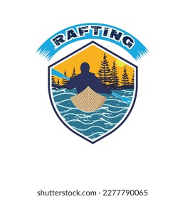 rafting logo with text space for your slogan