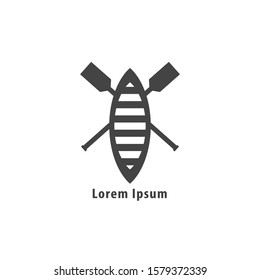 rafting logo vector with text space for your slogan. vector illustration.