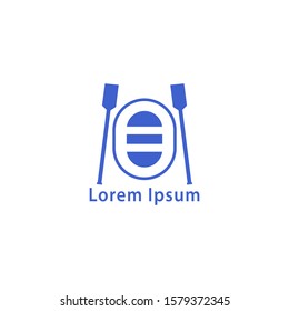 rafting logo vector with text space for your slogan. vector illustration.