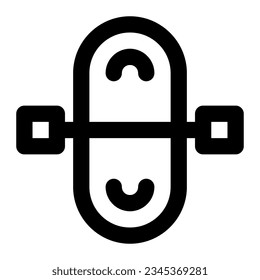 Rafting in outline icon. Canoe, kayak, boat, travel, holidays