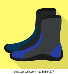 Rafting socks icon. Flat illustration of rafting socks vector icon for web design