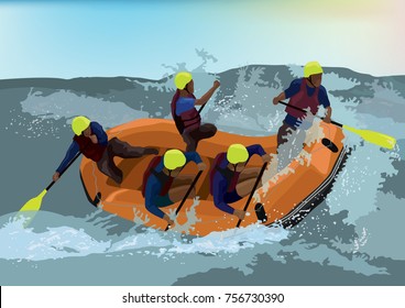 Rafting Team adventure sport