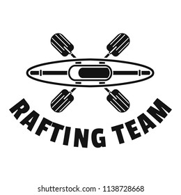 Rafting team logo. Simple illustration of rafting team vector logo for web design isolated on white background