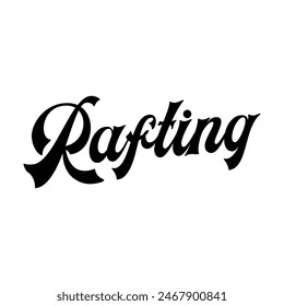 rafting text on white background.