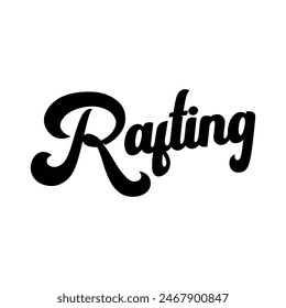 rafting text on white background.