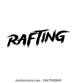 rafting text on white background.