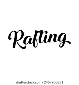rafting text on white background.
