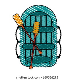 rafting vector illustration