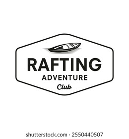 rafting vintage logotipo design vetor ilustração