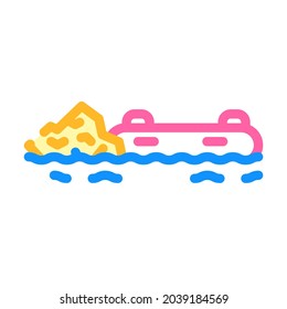rafting water sport color icon vector. rafting water sport sign. isolated symbol illustration
