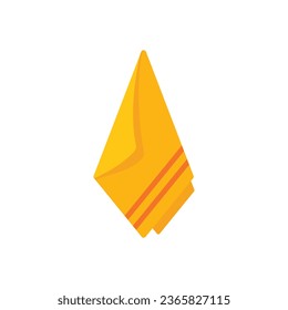 Rag handkerchief icon flat vector. Napkin tissue. Clean cloth isolated