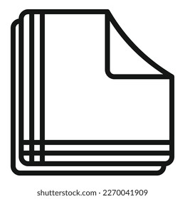 Rag handkerchief icon outline vector. Napkin tissue. Clean cloth