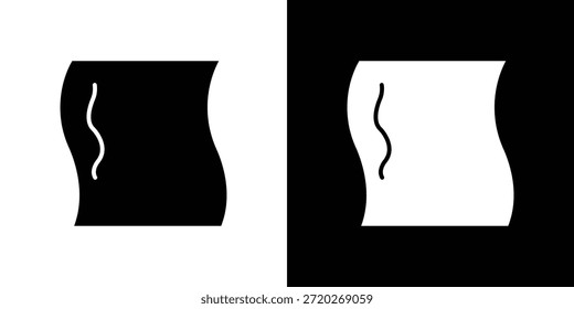 Rag icon. Black and white simple flat design icon