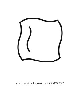 Rag icon Flat simple outline