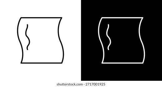 Icono de trapo - Estilo de línea. diseño de Plantilla de símbolos