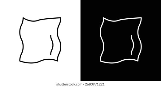 Concepto del símbolo de la línea del icono del trapo, Ilustración vectorial