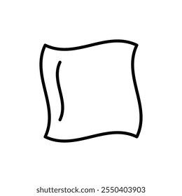 Logotipo lineal de icono de trapo aislado