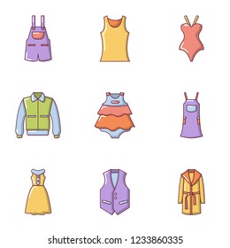 Rag icons set. Flat set of 9 rag vector icons for web isolated on white background