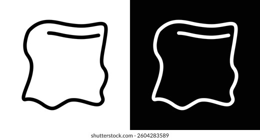 Rag icons vectors set in stroke line style.