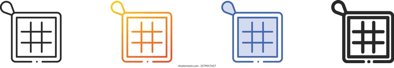 rag icon.Thin Linear, Gradient, Blue Stroke and bold Style Design Isolated On White Background