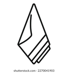Rag towel icon outline vector. Fabric tissue. Clean cloth