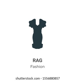 Rag vector icon on white background. Flat vector rag icon symbol sign from modern fashion collection for mobile concept and web apps design.
