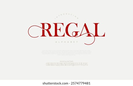 Ragal typography beauty fashion elegant minimalist serif italic fonts decorative wedding vintage retro logos. Minimal luxury font alphabet logo. Vector illustration