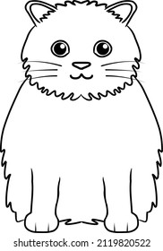 Ilustración vectorial de ragamuffin o ragdoll cat
