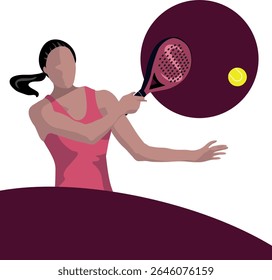 ragazza che gioca a paddle tennis