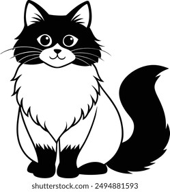 Ragdoll Cat Vector Illustration for Pet Lovers and Graphic Designers