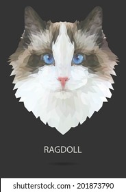 Ragdoll vector polygon geometric