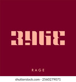 RAGE ambigram logotype design concept for business logo