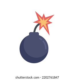 Rage bomb icon. Flat illustration of Rage bomb vector icon isolated on white background