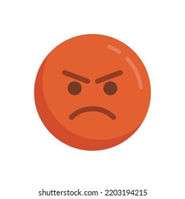Rage emoji icon. Flat illustration of Rage emoji vector icon isolated on white background