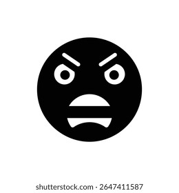 Face De Raiva Com Olhos Largos Mostrando Expressão De Raiva Intensa