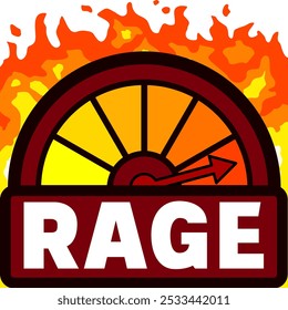 rage indicator emote with fire background