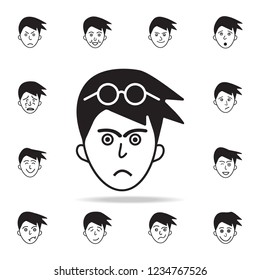 rage on the face icon. Detailed set of facial emotions icons. Premium graphic design. One of the collection icons for websites, web design, mobile app
