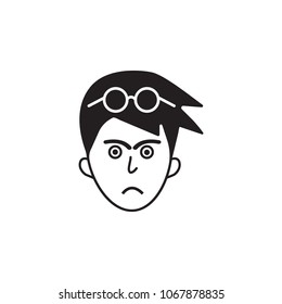 rage on the face icon. Element of human emotions elements illustration. Premium quality graphic design icon. Signs and symbols collection icon for websites, web design, mobile app on white background