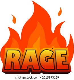 Rage twitch emote vector illustration