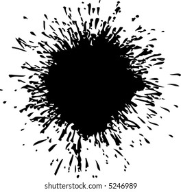A ragged burst of black